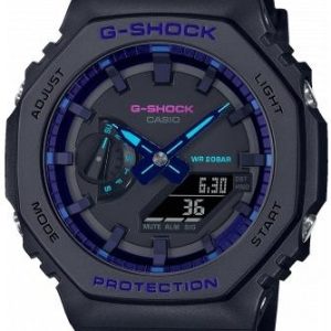 Casio Herrklocka GA-2100VB-1AER G-Shock Svart/Resinplast Ø45.4 mm