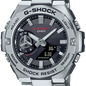 Casio Herrklocka GST-B500D-1AER G-Shock Grå/Stål Ø46.6 mm