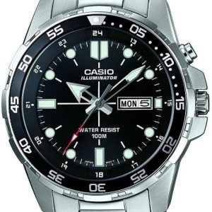 Casio Herrklocka MTD-1079D-1AVEF Svart/Stål Ø46 mm