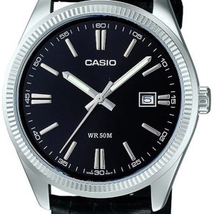 Casio Herrklocka MTP-1302PL-1A Svart/Läder Ø38 mm