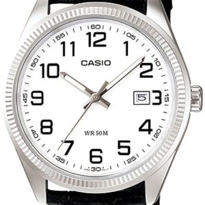 Casio Herrklocka MTP-1302PL-7B Vit/Läder Ø38 mm