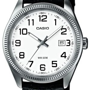 Casio Herrklocka MTP-1302PL-7BVEF Collection Vit/Läder Ø38.5 mm