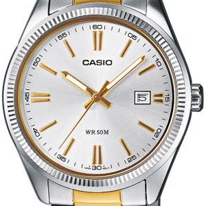 Casio Herrklocka MTP-1302PSG-7A Silverfärgad/Gulguldtonat stål Ø39