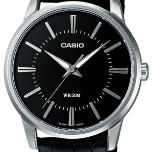 Casio Herrklocka MTP-1303PL-1AVEF Collection Svart/Läder Ø47 mm