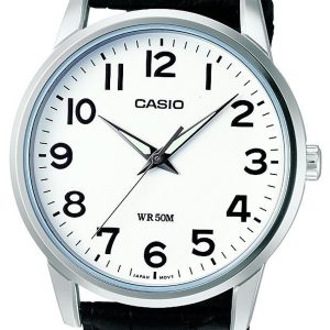 Casio Herrklocka MTP-1303PL-7BVEF Collection Vit/Läder Ø47 mm