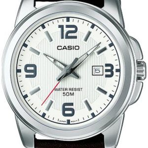 Casio Herrklocka MTP-1314PL-7A Vit/Läder Ø45 mm