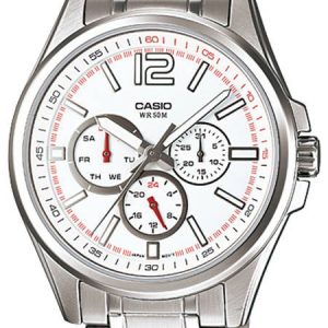 Casio Herrklocka MTP-1355D-7AVEF Collection Vit/Stål Ø41.6 mm