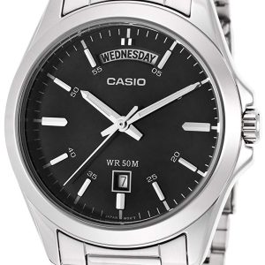 Casio Herrklocka MTP-1370D-1A1 Quartz Svart/Stål Ø39.8 mm