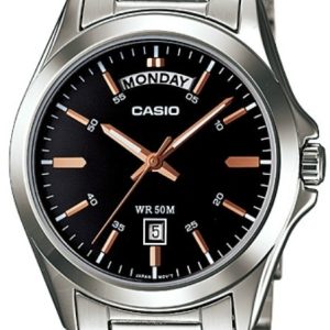 Casio Herrklocka MTP-1370D-1A2VDF Quartz Svart/Stål Ø39.8 mm