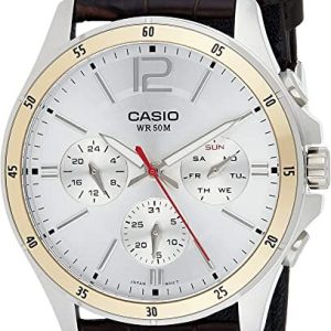 Casio Herrklocka MTP-1374L-7AVDF Enticer Silverfärgad/Läder