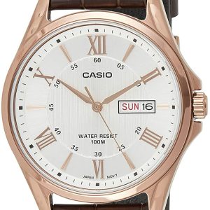 Casio Herrklocka MTP-1384L-7AVEF Collection Silverfärgad/Läder Ø41