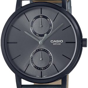 Casio Herrklocka MTP-B310BL-1AVEF Collection Grå/Läder Ø41 mm