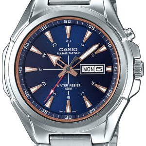 Casio Herrklocka MTP-E200D-2A2 Blå/Stål Ø46.8 mm