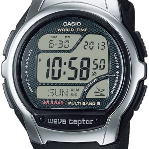 Casio Herrklocka WV-58R-1AEF Wave Ceptor LCD/Resinplast Ø44 mm