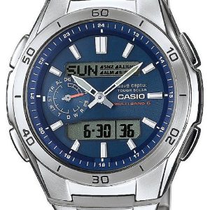 Casio Herrklocka WVA-M650D-2AER Radio Controlled Blå/Stål Ø48 mm