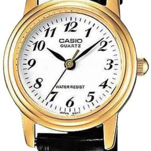 Casio Quartz MTP-1236PGL-7BEF Vit/Läder Ø33 mm