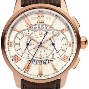 Cerruti 1881 Herrklocka CIWGC2206405 Vit/Läder Ø44 mm