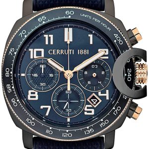 Cerruti 1881 Herrklocka CIWGO2206801 Svart/Gummi Ø46 mm