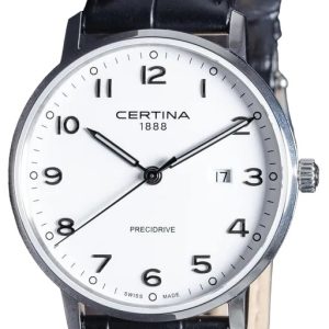 Certina Damklocka C035.210.16.012.00 Ds Caimano Vit/Läder Ø28 mm