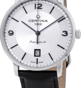 Certina Herrklocka C035.407.16.037.00 Ds Caimano Silverfärgad/Läder