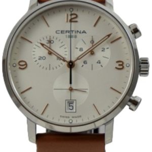 Certina Herrklocka C035.417.16.037.01 DS Caimano Vit/Läder Ø42 mm