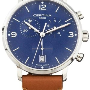 Certina Herrklocka C035.417.16.047.00 DS Caimano Blå/Läder Ø42 mm