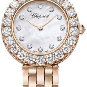 Chopard Damklocka 10A178-5606 Diamond Hour Vit/18 karat roséguld