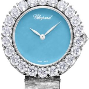 Chopard Damklocka 10A378-1004 Diamond Hour Blå/18 karat vitt guld