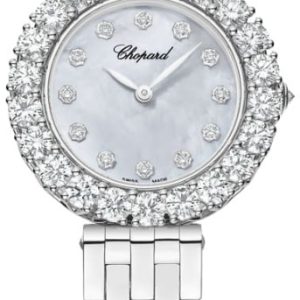 Chopard Damklocka 10A378-1601 L Heure Du Diamant Vit/18 karat vitt