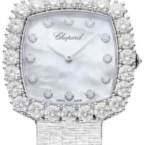 Chopard Damklocka 10A386-1106 L Heure Du Diamant Vit/18 karat vitt