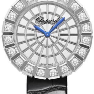 Chopard Damklocka 134015-1001 Ice Cube Vit/Läder Ø36 mm