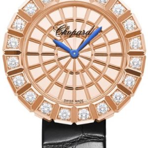 Chopard Damklocka 134015-5001 Ice Cube Roséguldstonad/Läder Ø36 mm