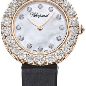 Chopard Damklocka 13A178-5106 L Heure Du Diamant Vit/Satin Ø26 mm