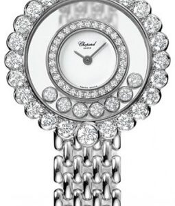 Chopard Damklocka 204180-1001 Ladies Happy Diamonds Vit/18 karat vitt