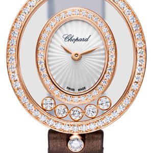 Chopard Damklocka 204292-5201 Happy Diamonds Icons Vit/Satin Ø25.8 mm