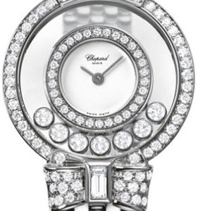 Chopard Damklocka 205596-1001 Ladies Happy Diamonds Vit/18 karat vitt