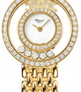 Chopard Damklocka 205691-0001 Ladies Happy Diamonds Vit/18 karat gult