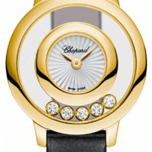 Chopard Damklocka 209417-0001 Happy Diamonds Silverfärgad/Satin Ø25