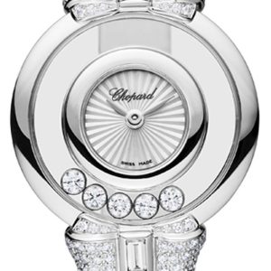 Chopard Damklocka 209425-1001 Happy Diamonds Icons Vit/Satin Ø25.8 mm