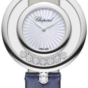 Chopard Damklocka 209426-1001 Happy Diamonds Vit/Satin Ø32 mm