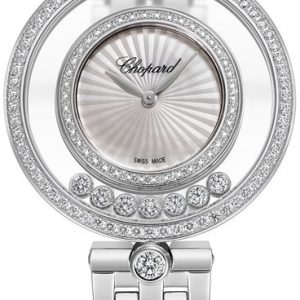 Chopard Damklocka 209426-1202 Happy Diamonds Silverfärgad/18 karat