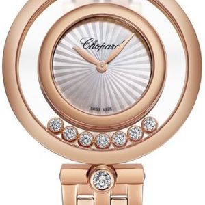 Chopard Damklocka 209426-5002 Happy Diamonds Silverfärgad/18 karat