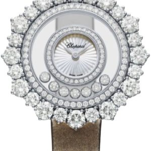 Chopard Damklocka 209436-1001 Happy Diamonds Silverfärgad/Satin