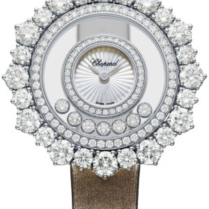 Chopard Damklocka 209436-1002 Happy Diamonds Silverfärgad/Satin Ø36