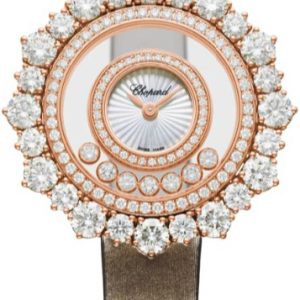 Chopard Damklocka 209436-5001 Happy Diamonds Silverfärgad/Satin