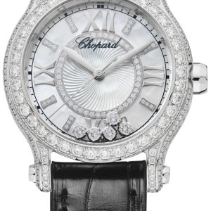 Chopard Damklocka 274302-1003 Happy Sport Vit/Läder Ø30 mm