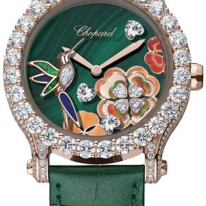 Chopard Damklocka 274425-5002 Happy Sport Grön/Läder Ø40 mm