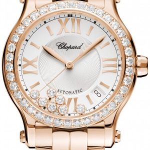 Chopard Damklocka 274808-5004 Happy Sport Silverfärgad/18 karat