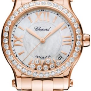 Chopard Damklocka 274808-5007 Happy Sport Silverfärgad/18 karat