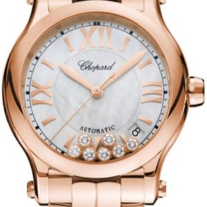 Chopard Damklocka 274808-5009 Happy Sport Silverfärgad/18 karat